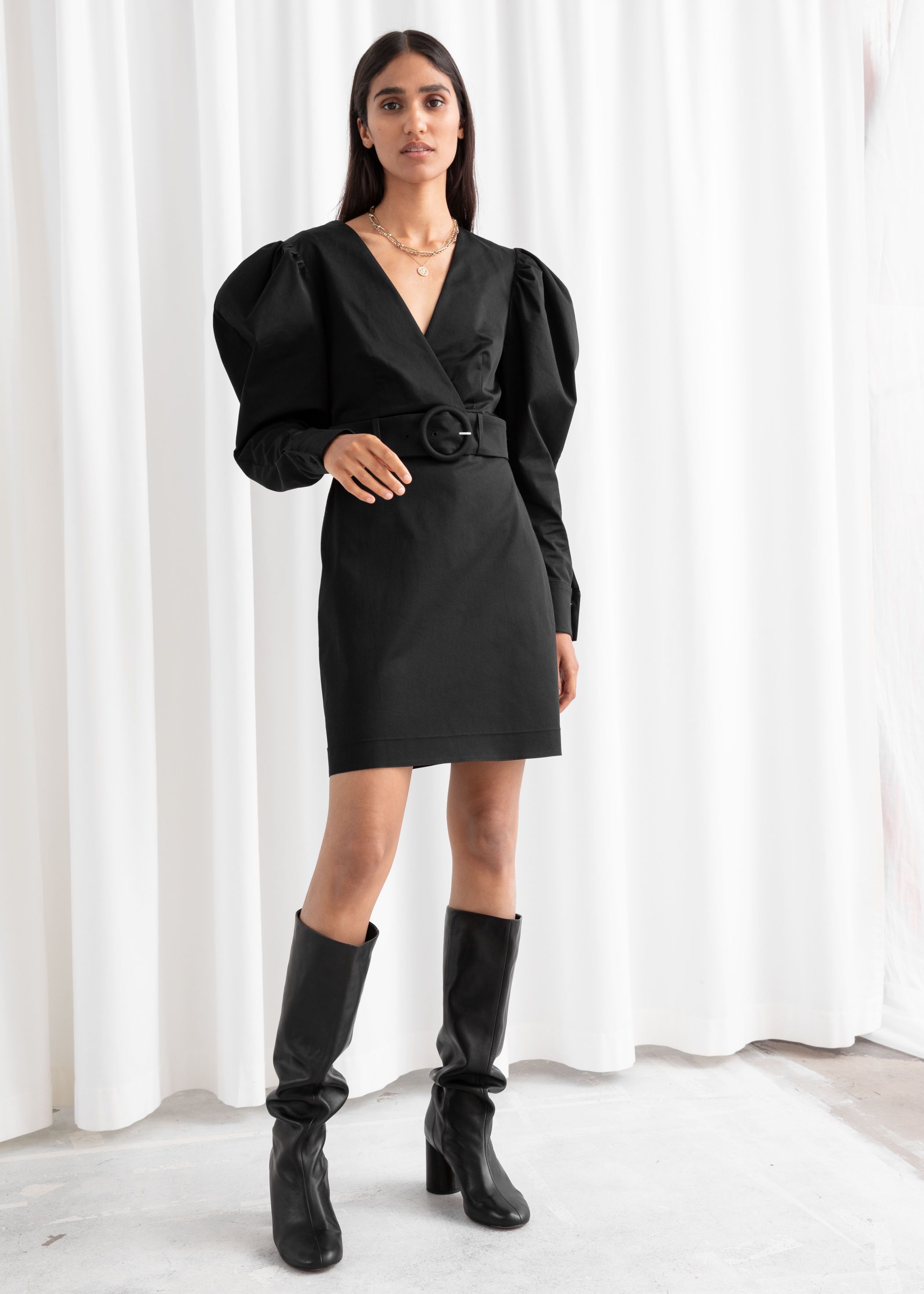 Belted Puff Sleeve Mini Dress | & Other Stories (EU + UK)