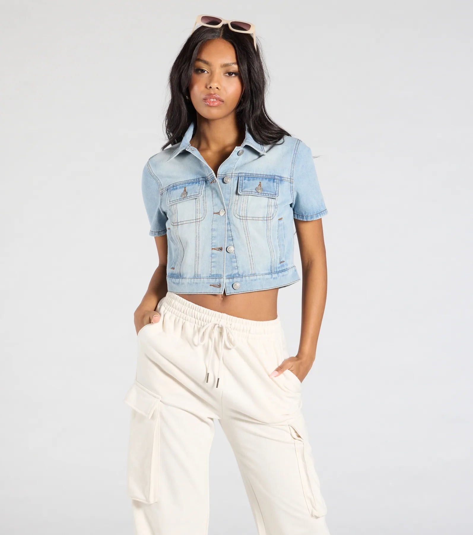 Cutely Casual Short Sleeve Denim Jacket | Windsor Stores