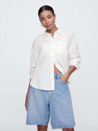 Gauze Big Shirt | Gap Factory