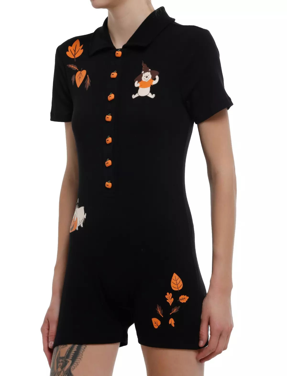 Her Universe Disney Winnie The Pooh Halloween Collar Romper | Hot Topic