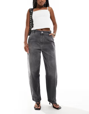 Bershka baggy skater jeans in dirty grey | ASOS | ASOS (Global)