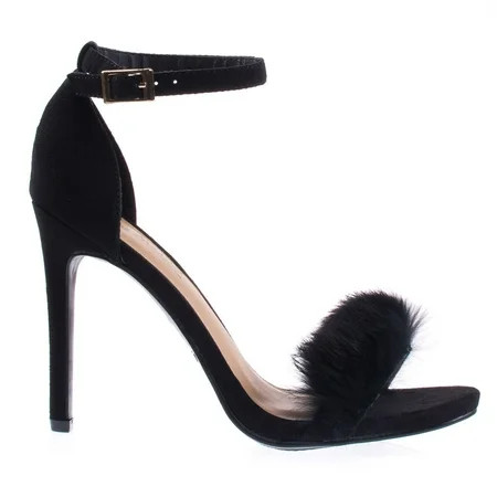 Truelove39M Fluffy Faux Feathery Fur High Heel Dress Sandal | Walmart (US)