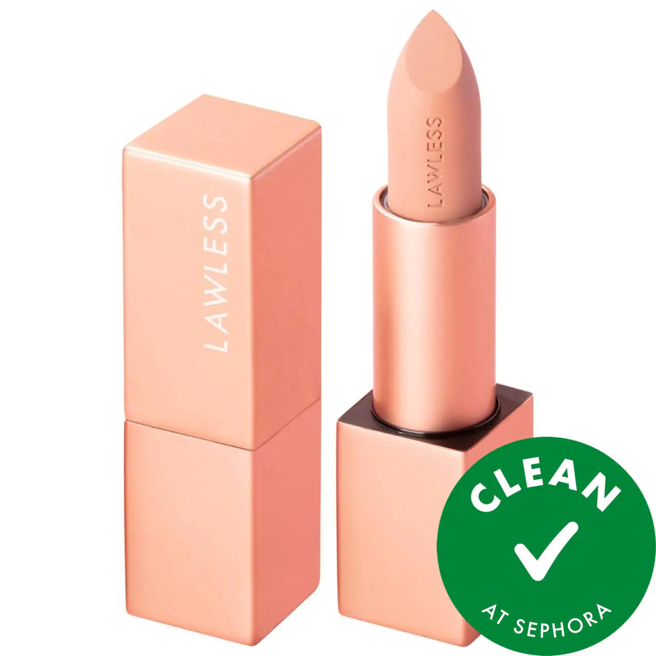 LAWLESS Forget the Filler Lip-Plumping Line-Smoothing Satin Cream Lipstick Platinum 0.1 oz / 3.7 g | Sephora (CA)