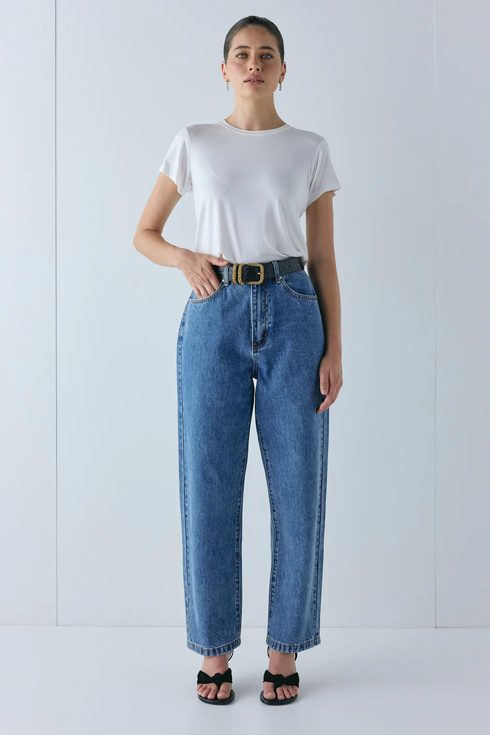 Lenah High Rise Denim Jeans Blue | VRG Grl