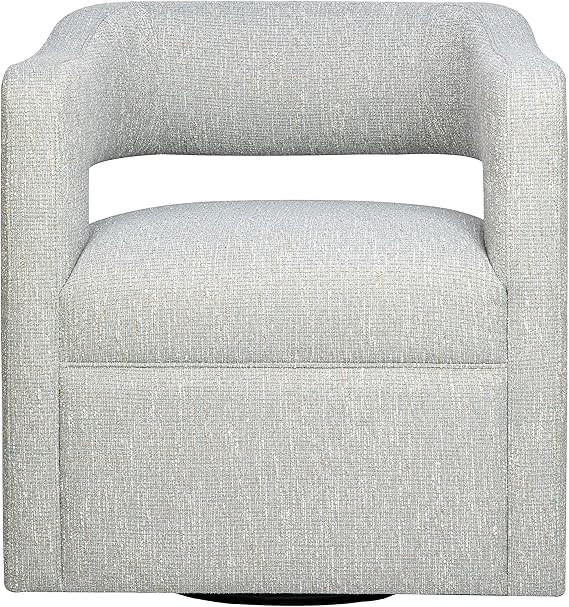 Jofran Lexy Modern Sculpted Curved Upholstered Swivel Accent Chair, Spa | Amazon (US)
