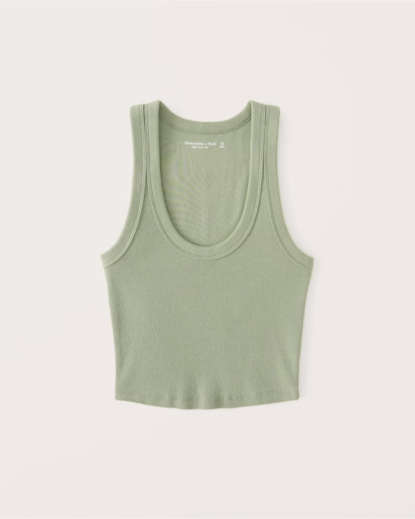 Women's Essential Scoopneck Tank | Women's | Abercrombie.com | Abercrombie & Fitch (US)