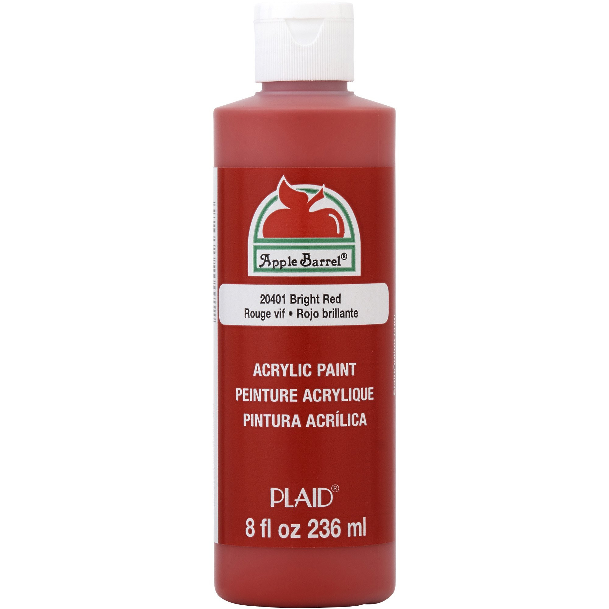 Apple Barrel 20401E Acrylic Craft Paint, Matte Finish, Bright Red, 8 fl oz | Walmart (US)