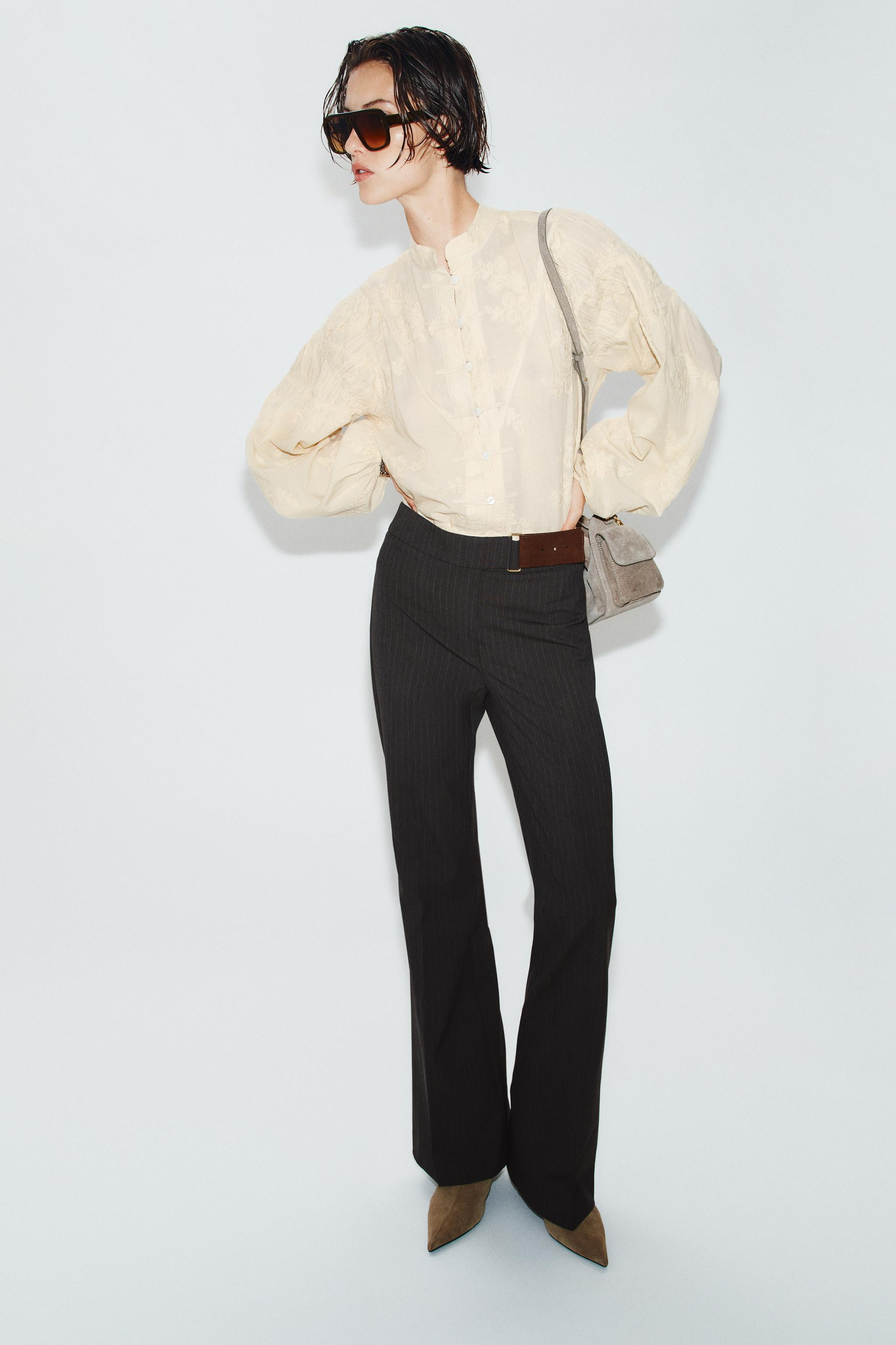 BUCKLE FLARE TROUSERS | Zara UK