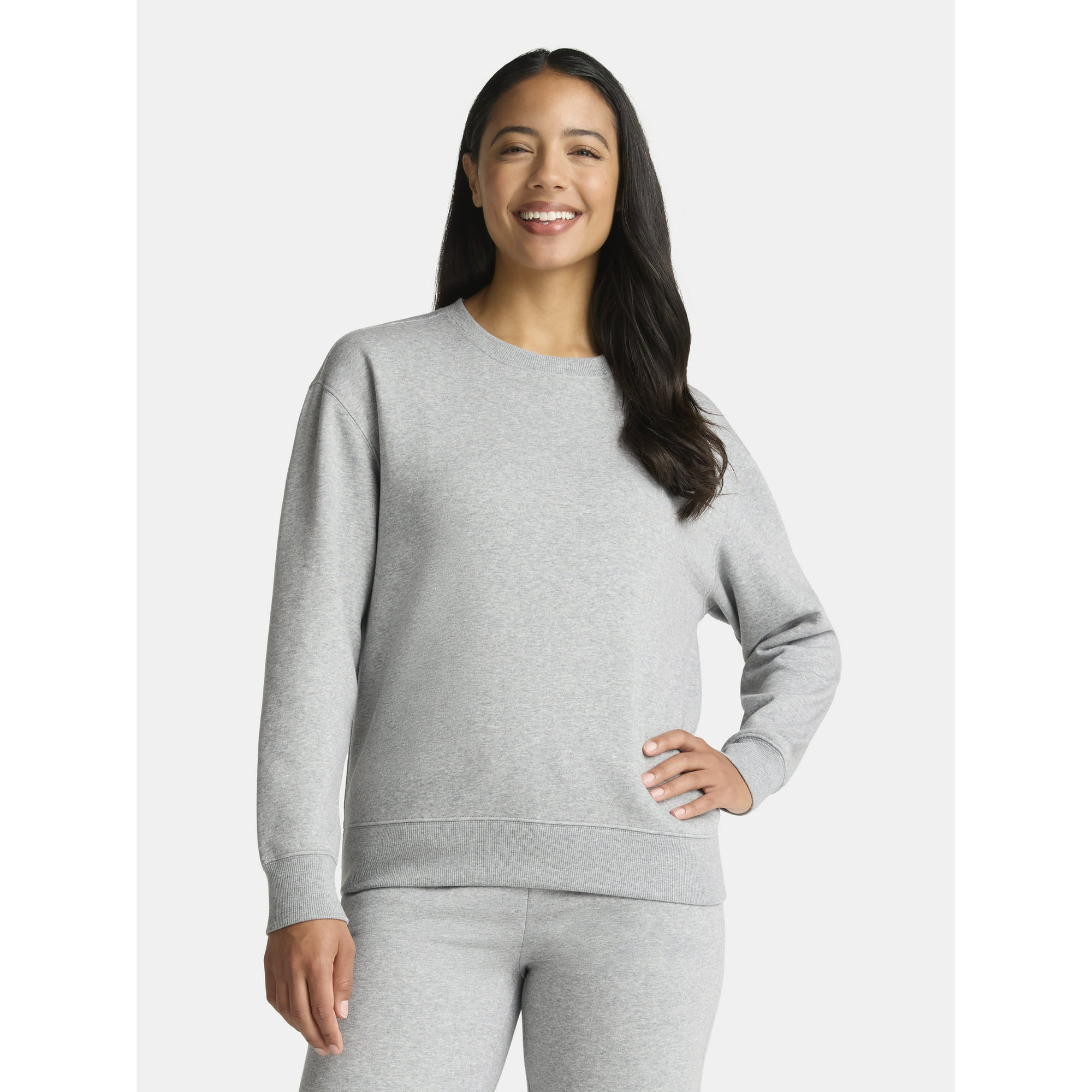 Athletic Works Women's Crewneck Fleece Sweatshirt, Sizes XS-XXXL | Walmart (US)