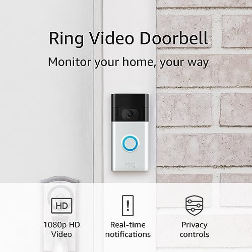 Ring Video Doorbell - 1080p HD video, live notifications when away from home, simple setup, priva... | Amazon (US)