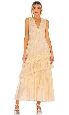 LoveShackFancy Jordie Dress in Warm Sand from Revolve.com | Revolve Clothing (Global)