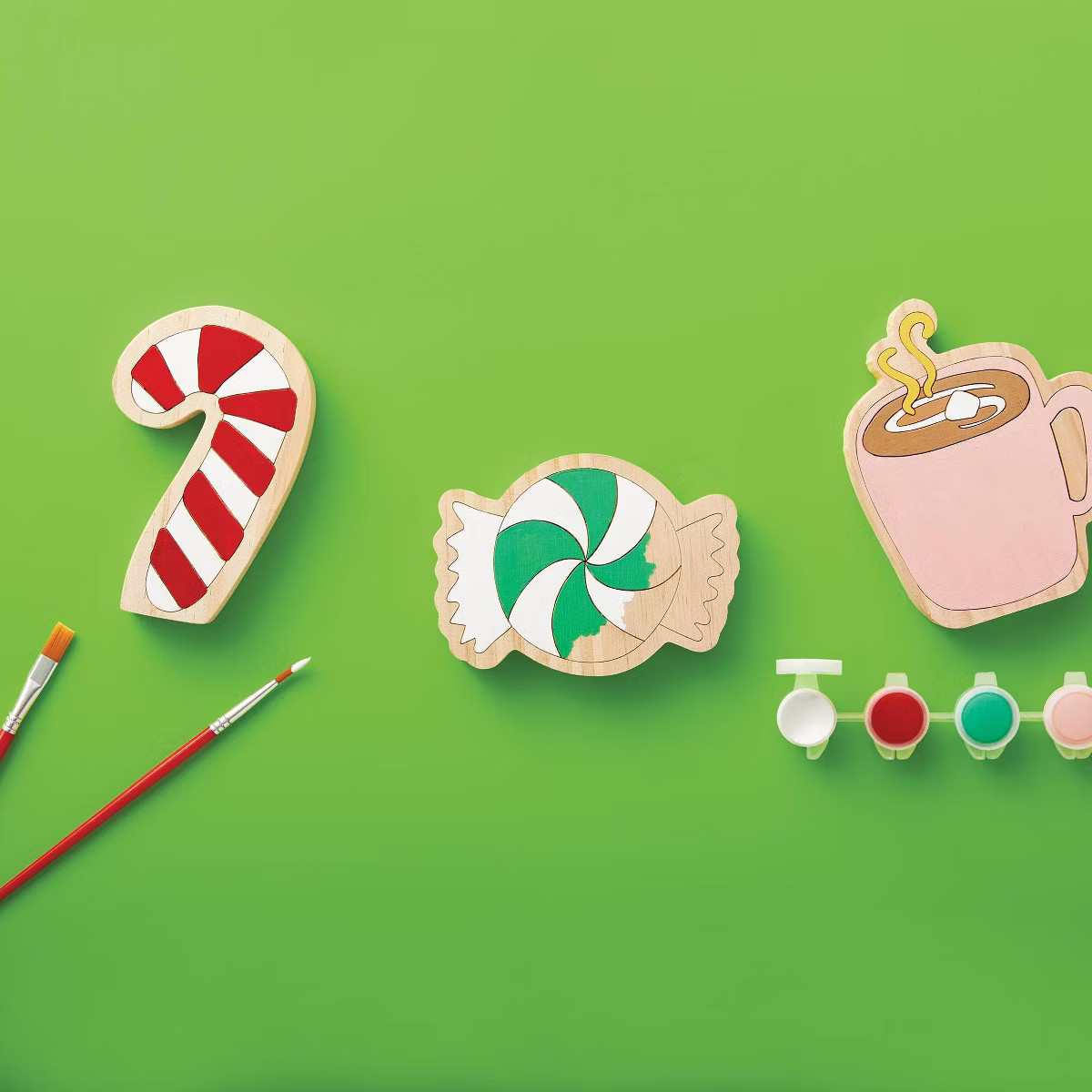 Christmas Craft Paint-Your-Own Wood Treats Kit - Mondo Llama™ | Target