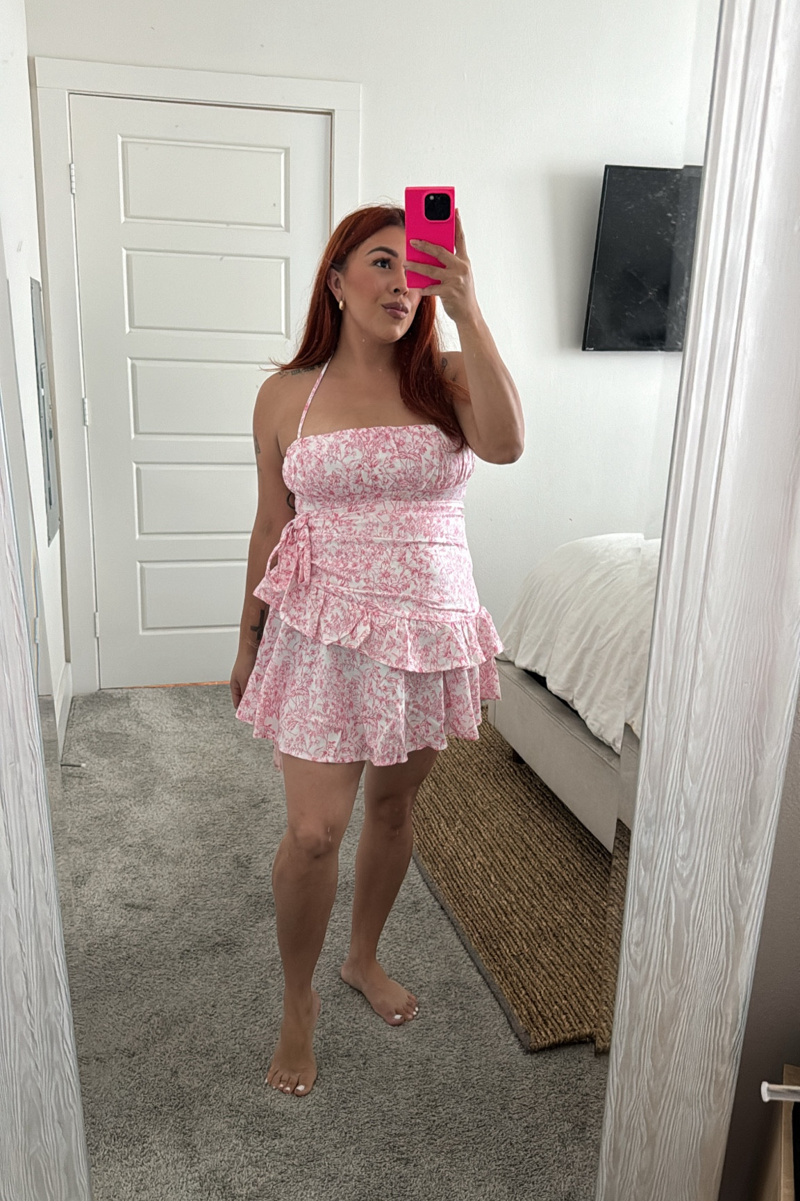 Pink dress love shack fancy inspired. 💖