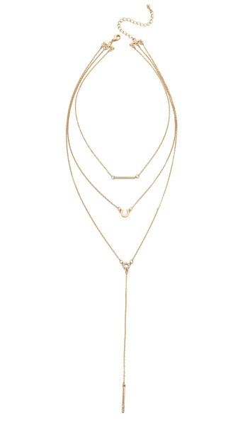 Triple Layer Lariat Charm Necklace | Shopbop