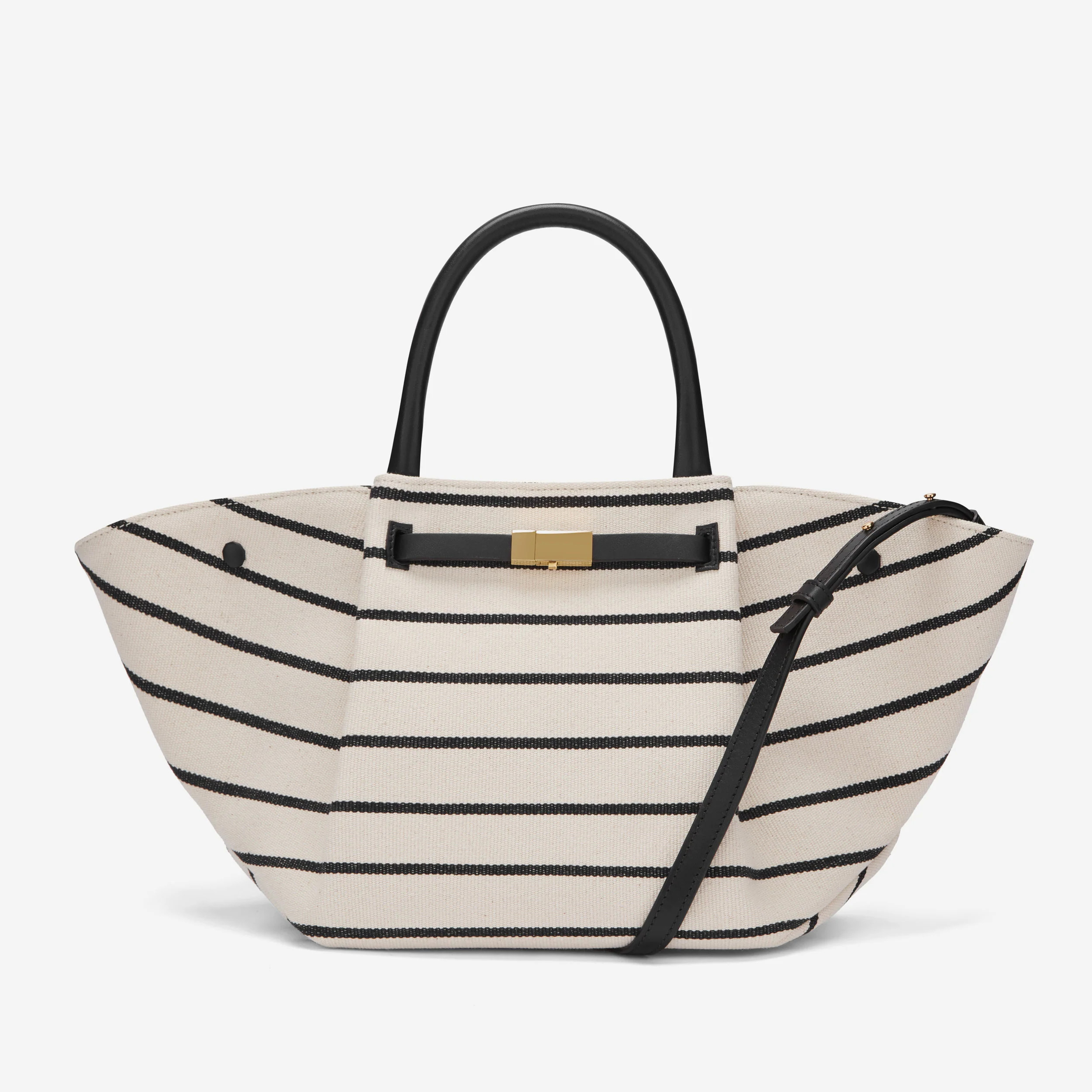 The Midi New York | Black Striped Ecru Canvas | DeMellier | DeMellier