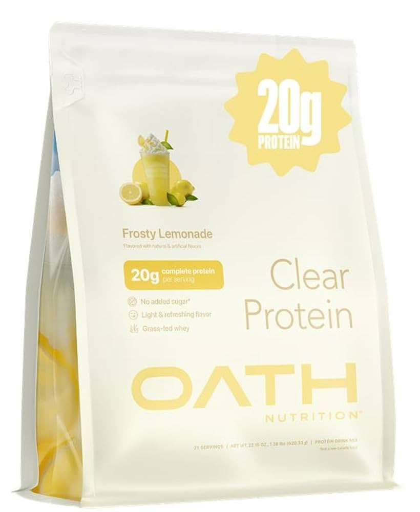 Clear Whey Isolate Protein Powder, Frosty Lemonade, 20g Complete Protein per Serving, No Added Su... | Amazon (US)