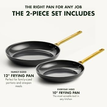 Amazon.com: GreenPan Reserve Hard Anodized Healthy Ceramic Nonstick 10" and 12" Frying Pan Skille... | Amazon (US)