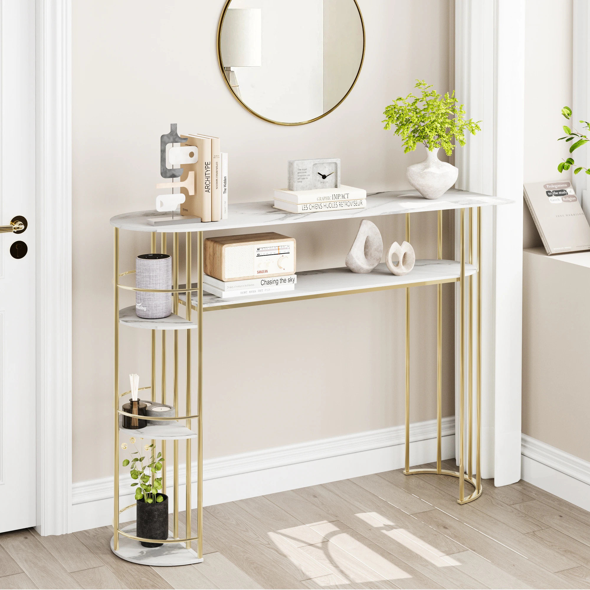 Console Table, Sofa Tables Gold Narrow Entryway Table | Bed Bath & Beyond