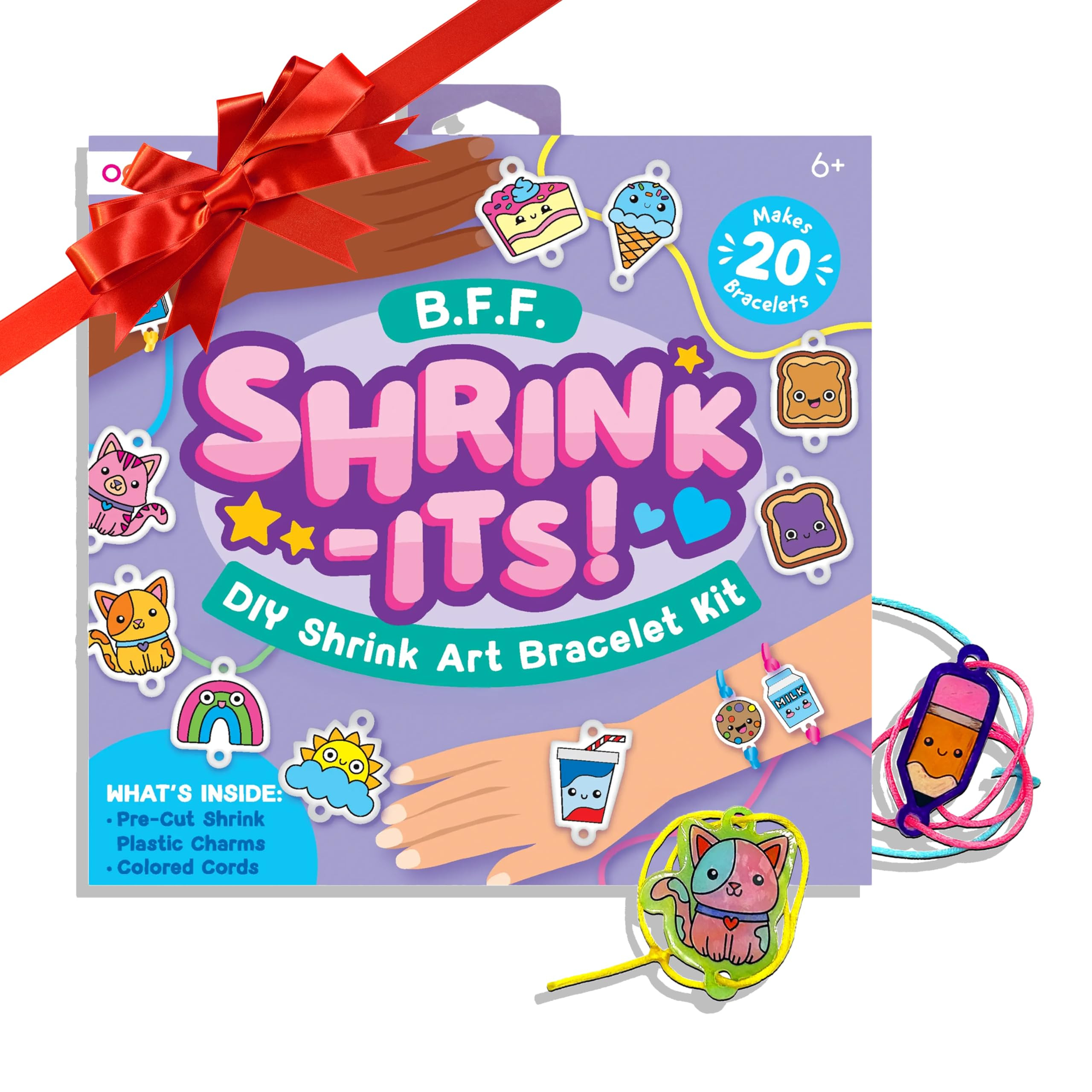 Ooly 24 PC DIY Shrinking Art Kit for Kids, 20 Plastic Pre Cut Charms and More, No Mess Creative A... | Amazon (US)