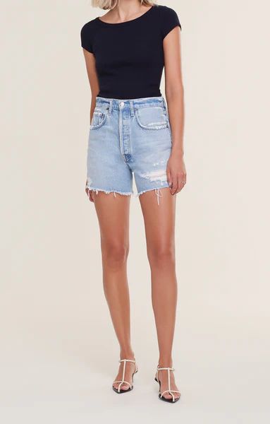 Riley High Rise Slim Short  in Groove | AGOLDE