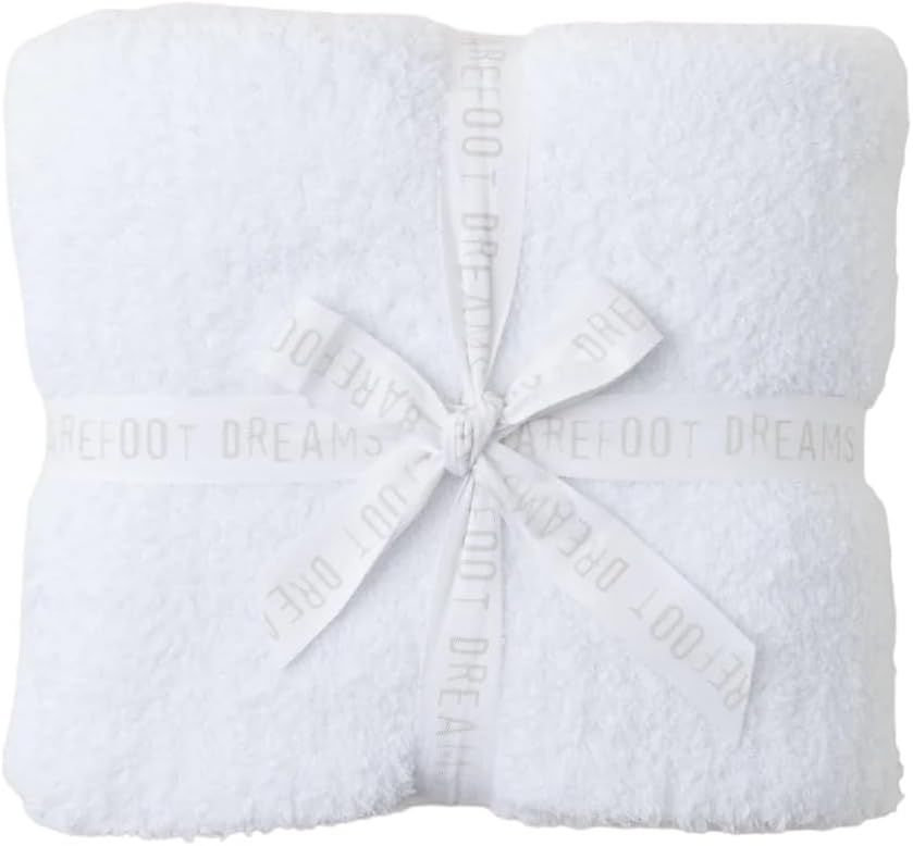 Barefoot Dreams CozyChic Throw Blanket, White 54" x 72" | Amazon (US)