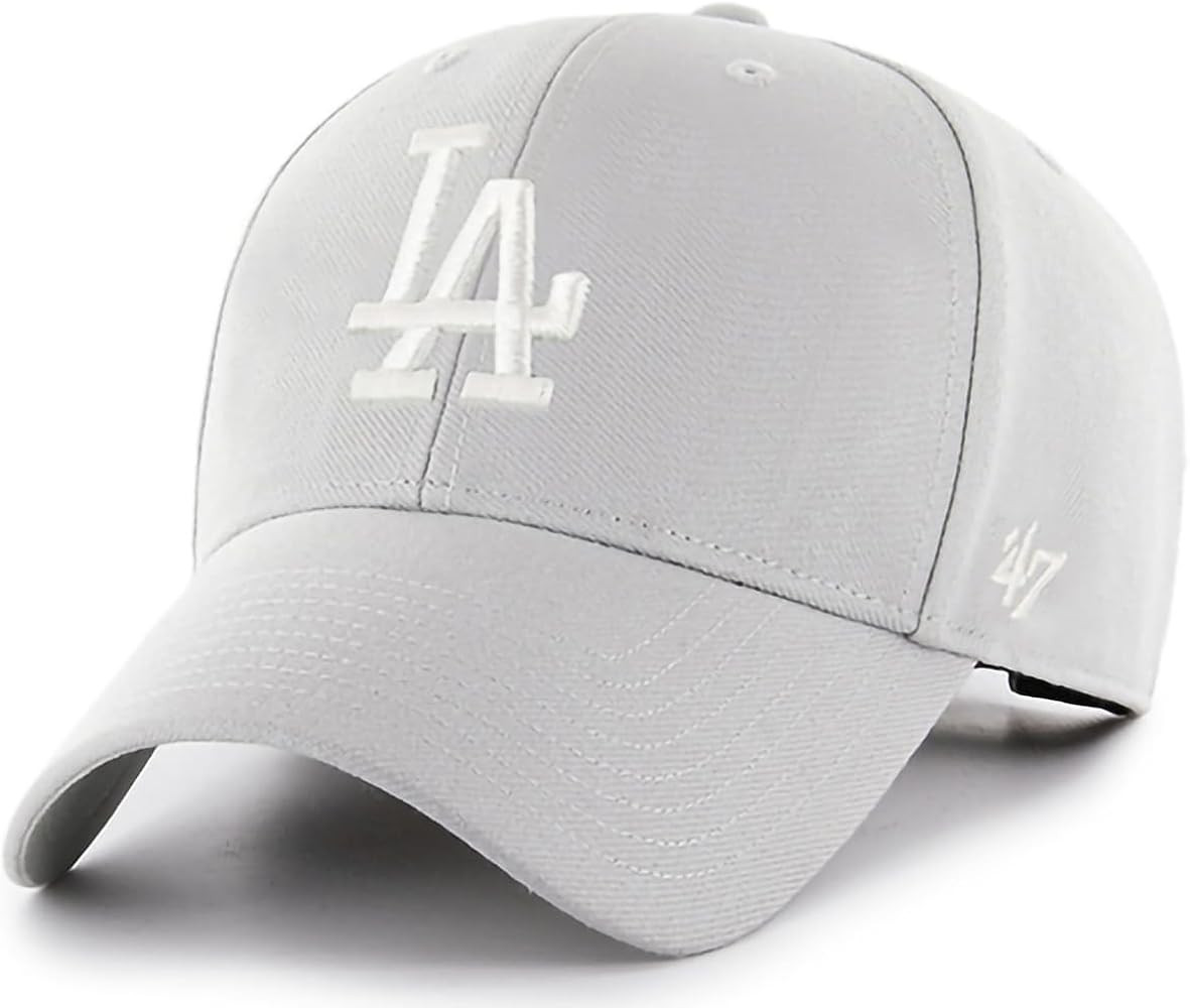 47 Brand MLB Gray Team Color Primary Logo MVP Adjustable Structure Baseball Cap Hat, Adult One Si... | Amazon (US)