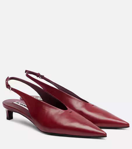 Pointy leather slingback pumps | Mytheresa (US/CA)