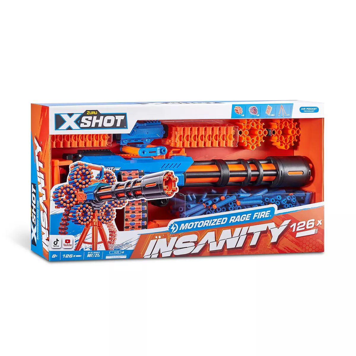 X-SHOT Insanity Series Motorized Rage Fire Gatlin Gun | Kohl's
