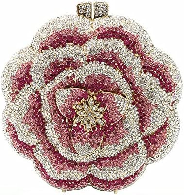DJBM Vintage Women Floral Rhinestone Crystal Purse Rose Evening Clutch Diamond Evening Bags for P... | Amazon (US)