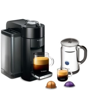 Nespresso Evoluo Deluxe Bundle Single Serve Brewer & Espresso Maker + Milk Frother | Macys (US)