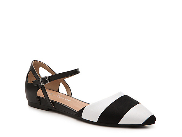 Women's CL by Laundry Helena Flat -Black/White | DSW