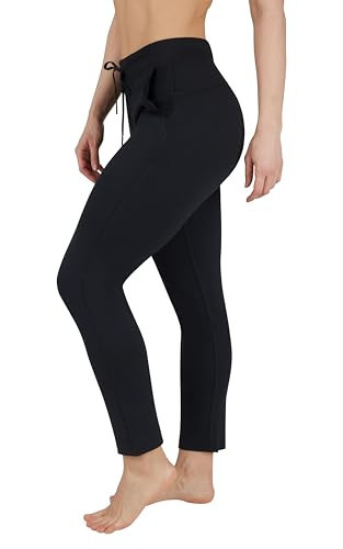 Yogalicious Womens Straight Leg Pant High Waisted Yoga Workout Pants - Black - Small | Amazon (US)