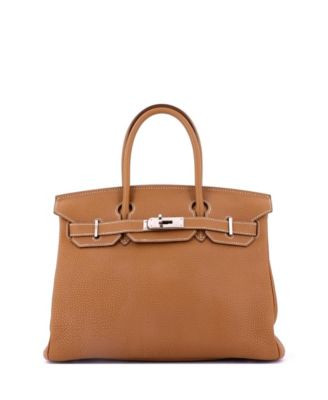 Birkin 30 Handbag Brown Togo with Palladium Hardware | Bloomingdale's (US)