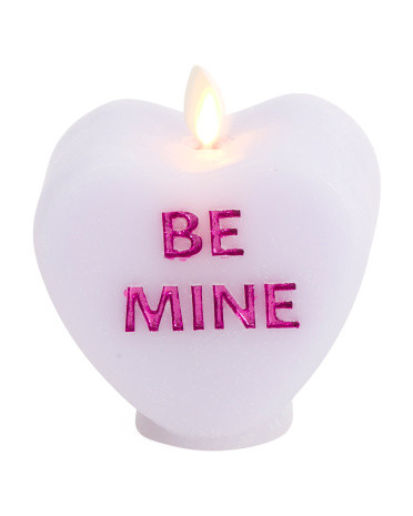Valentine's Day Unscented Moving Flame Heart Candle | TJ Maxx