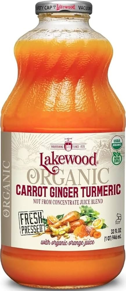 Lakewood Organic Carrot Ginger Turmeric Juice, 32 FZ | Amazon (US)
