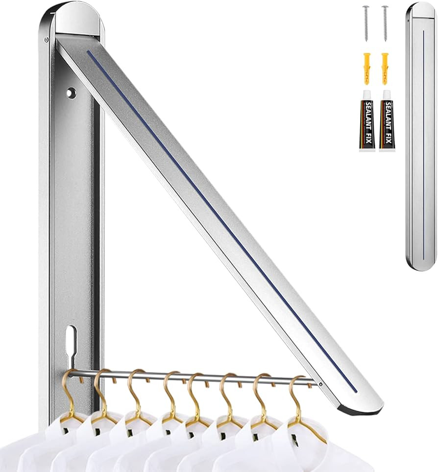 Clothes Drying Rack Folding Indoor And Outdoor Universal, Wall Mounted Folding Drying Rack Clothi... | Amazon (US)