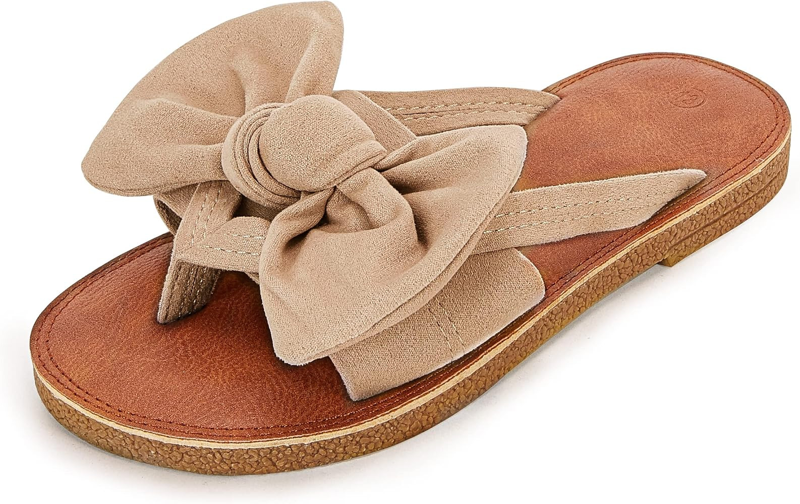 FISACE Toddler Girls Summer Bow Flats Sandals Cute Flip Flops Dress Shoes | Amazon (US)