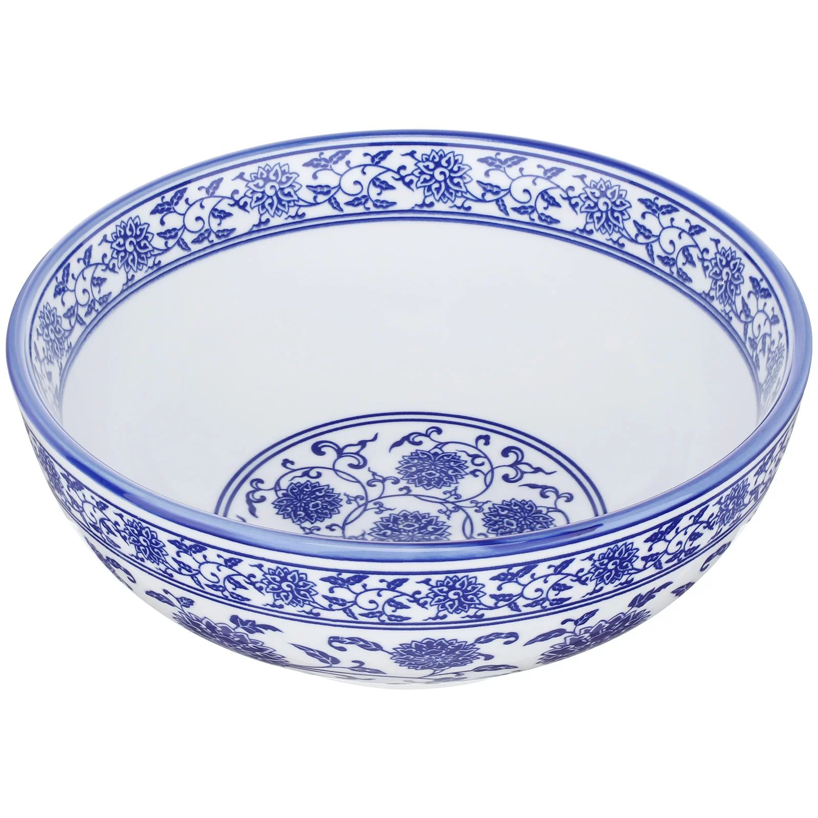 Rice Bowl Large Salad with Lid Food Serving Platters Cereal Bowls Chinese Style Blue and White Po... | Walmart (US)