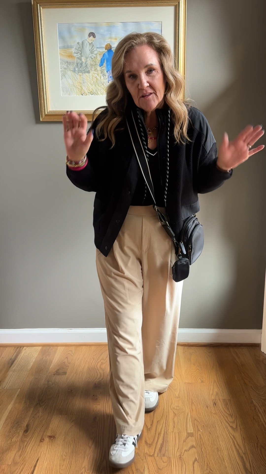 This is a sweater bomber jacket. It is sooooooo nice. Wearing a size large. I like this fit. The sweater jacket is a bit more sporty than the crepe bomber  

Top and pants get your loft reg size. Pants I’m wearing a petite. 



#LTKMidsize #LTKBacktoSchool #LTKFindsUnder100