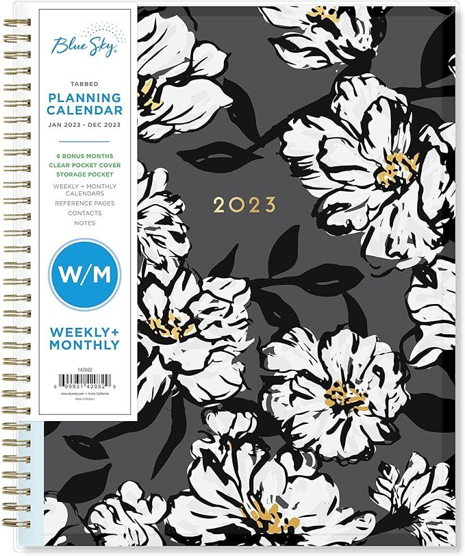 Blue Sky 2023 Weekly and Monthly Planner, January - December, 8.5" x 11", Clear Pocket Cover, Wir... | Amazon (US)