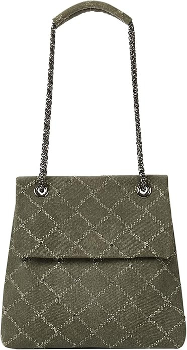 KWANI Lozenge Studded Tote Shoulder bags PU Leather Large Purses Handbag for Women, Magnetic Clos... | Amazon (US)