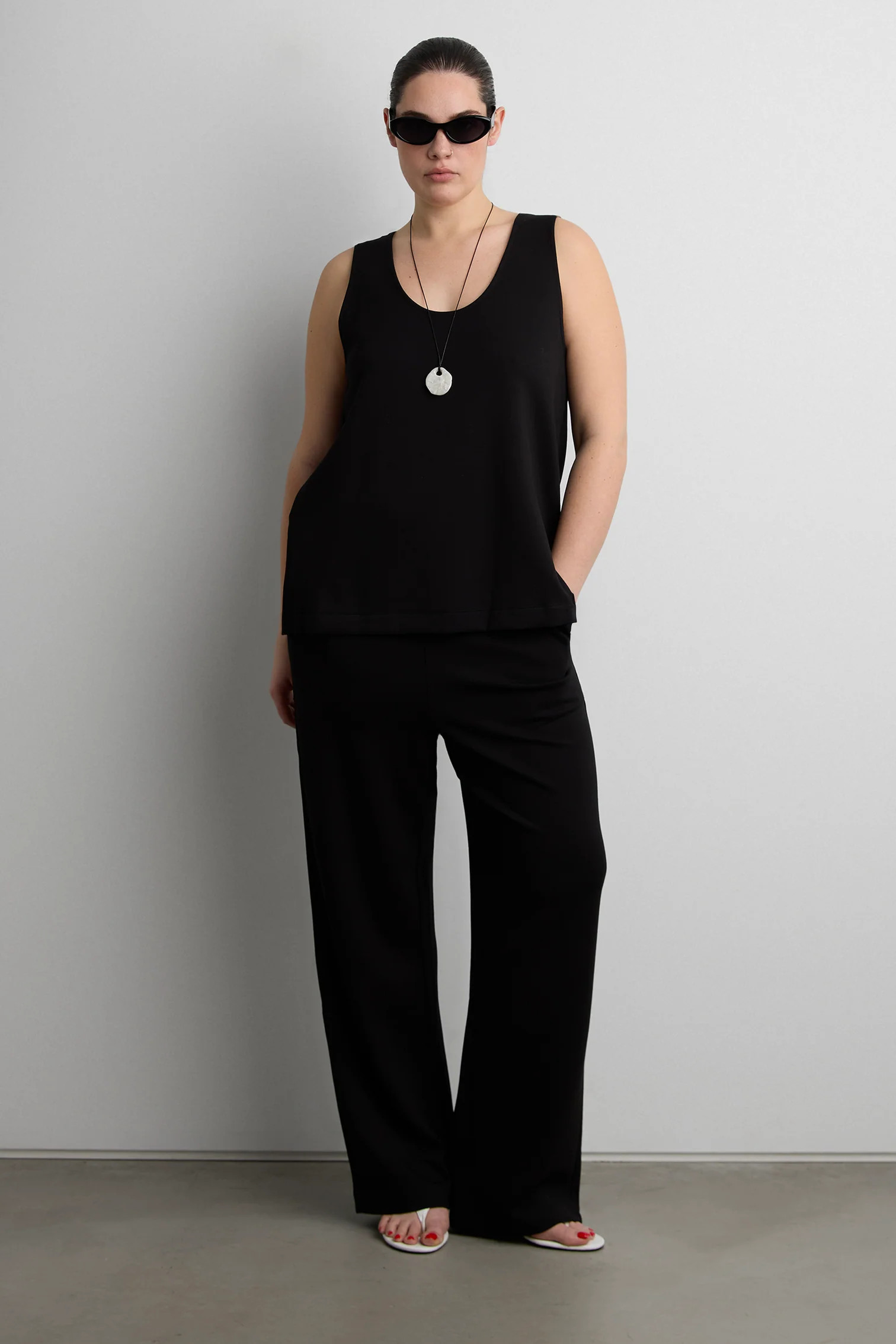 SCUBA ELASTIC WAIST STRAIGHT LEG PANT | OAK + FORT