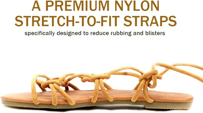 Women's Open Toe Lace Up Gladiator Flat Sandals，Slip on Roman Sandals | Amazon (US)