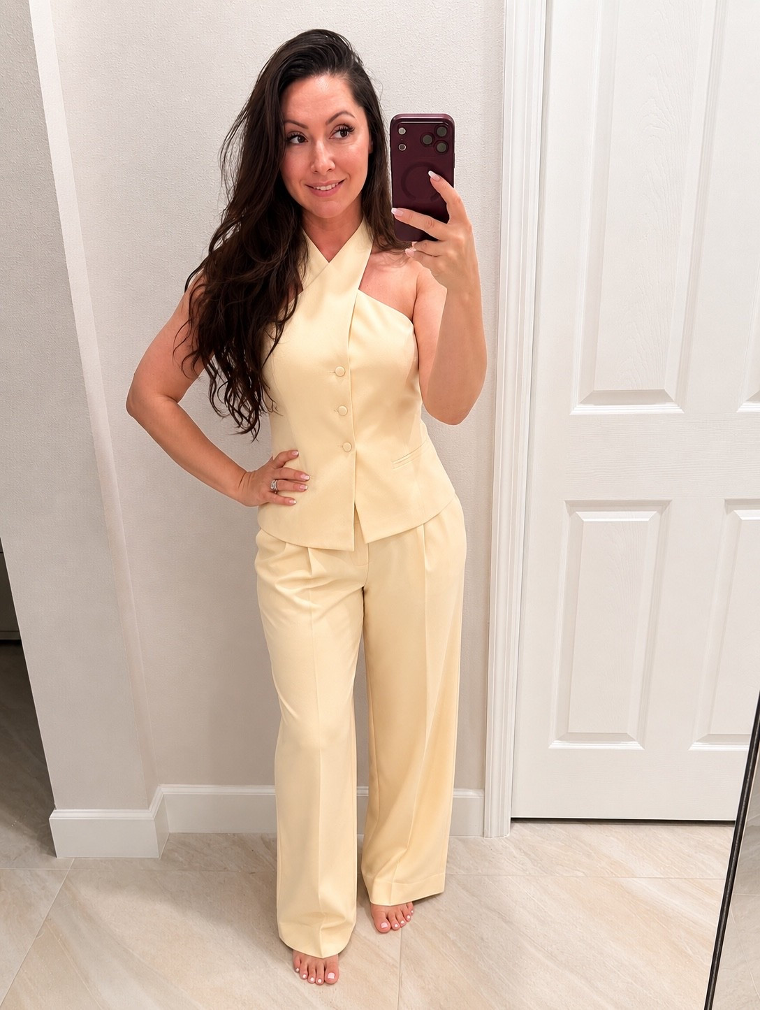 Super cute butter yellow linen suit for summer by Mango! Don’t forget to size down if you want the pants to look like my fit otherwise they are meant to be slightly oversized

#LTKSeasonal #LTKOver40
