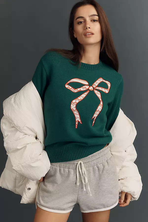 Jolene Snowflake Crewneck Sweater | Anthropologie (US)