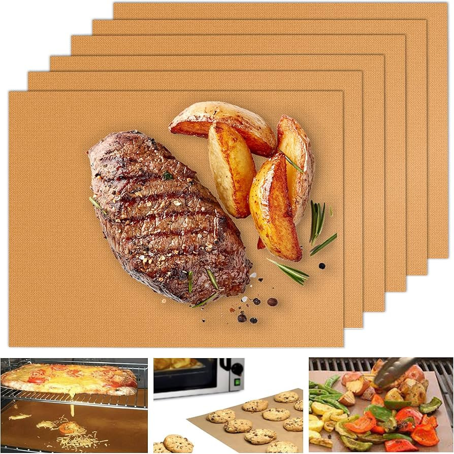 UBeesize Copper Grill Mats for Outdoor Grill \u2013 6 Pack Heavy-Duty, Non-Stick BBQ Grilling Mat... | Amazon (US)