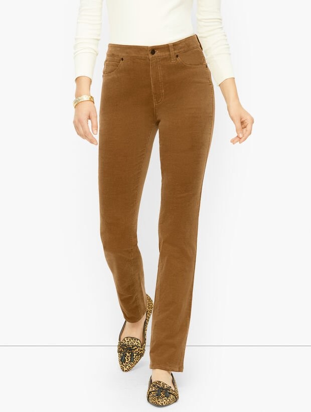 Stretch Corduroy Straight Leg Pants | Talbots
