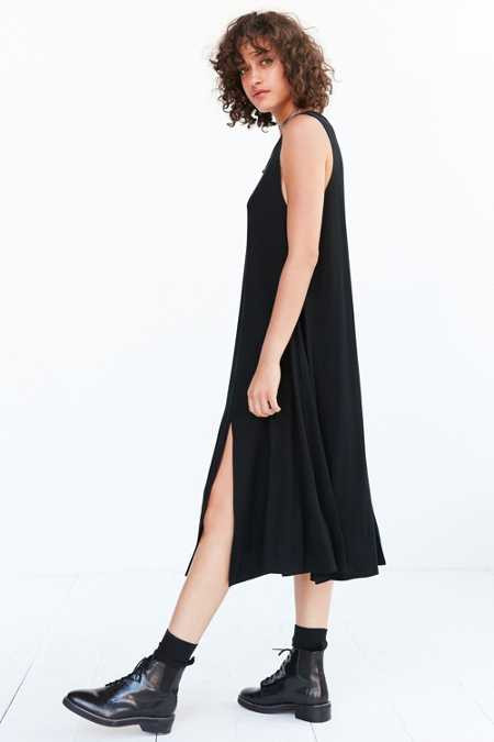 Silence + Noise Slit Knit Midi Tank Dress | Urban Outfitters US