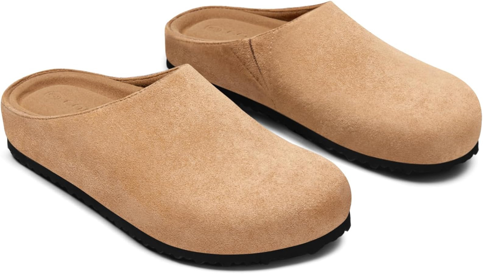 Coutgo Womens Suede Leather Clogs Comfortable Closed Toe Slip-On Mules | Amazon (US)