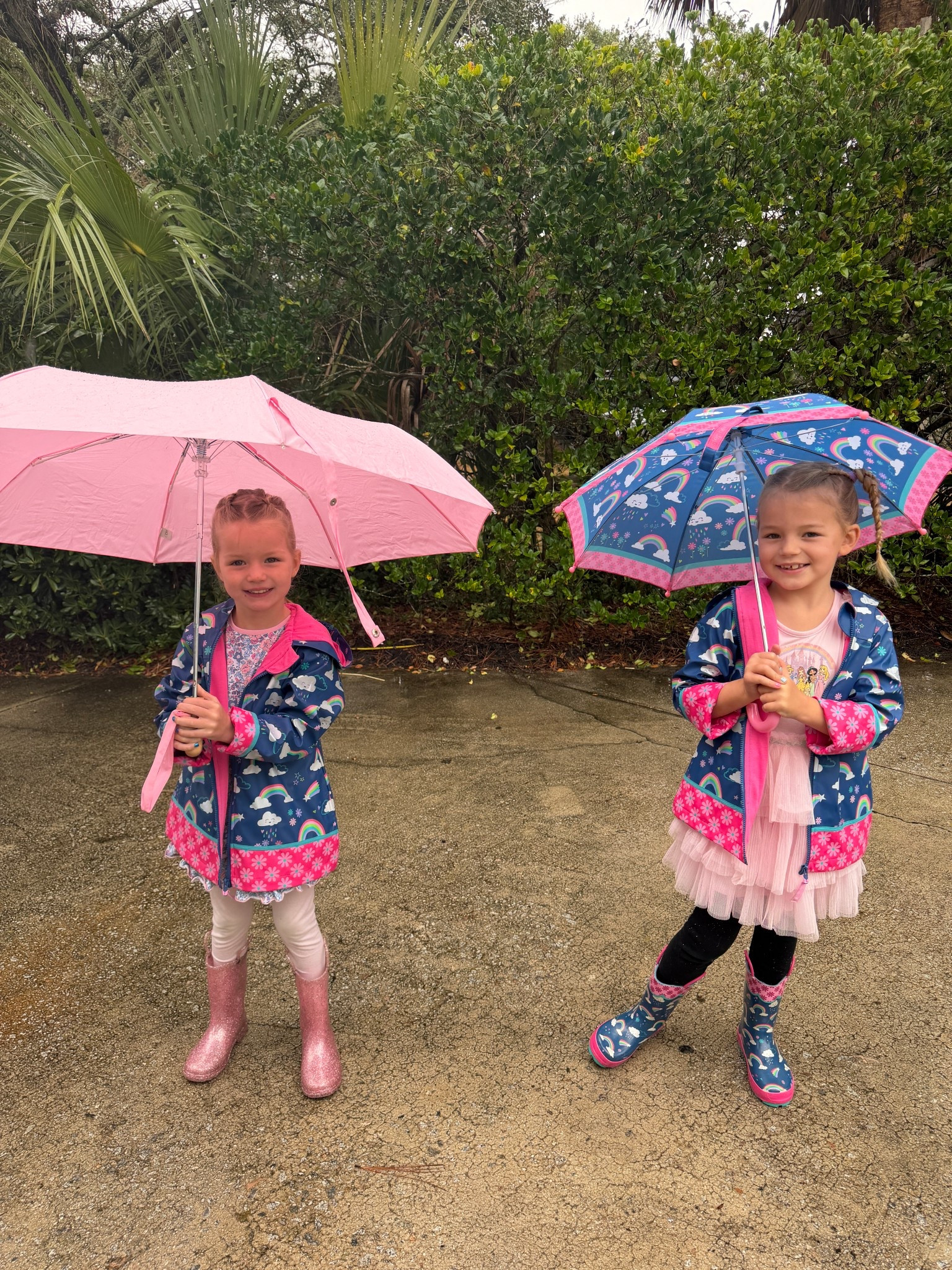 The girls love any excuse to use their matching rain set they got for Christmas! ☔️

#LTKSeasonal #LTKKids #LTKootd
